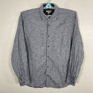 Carbon 2 Cobalt Shirt Mens Medium Tall Blue Button Up Long Sleeve Blanket